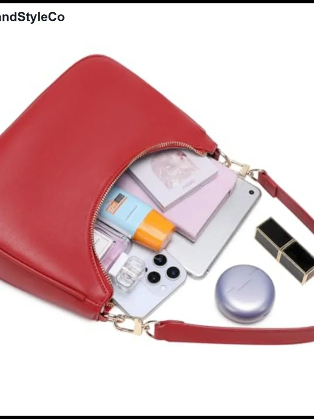 Women's Hobo Shoulder Bag PU Leather Zipper Handbag Cute Lightweight Underarm